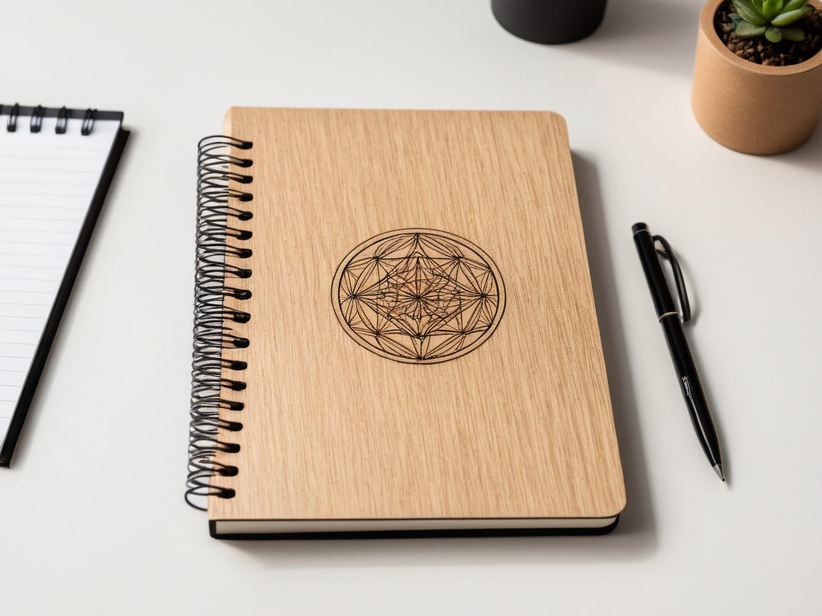 Caderno onboarding com capa MDF gravada